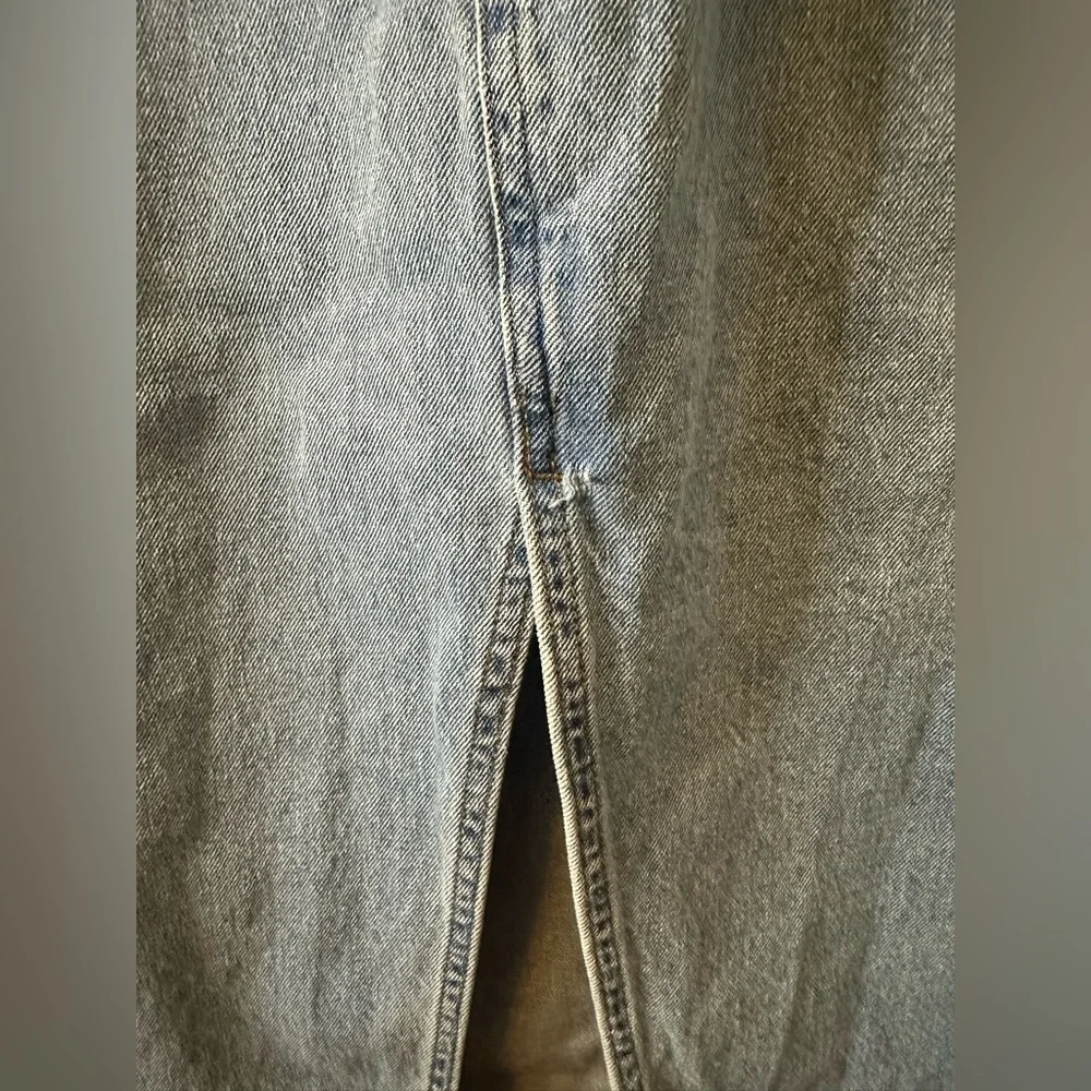 (A63)Hunter & Brown | Classic Blue Denim Maxi Skirt
